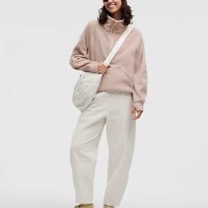 sold -NWT Lululemon Oversized Funnel-neck half zip adaptive pink/gold-M/L